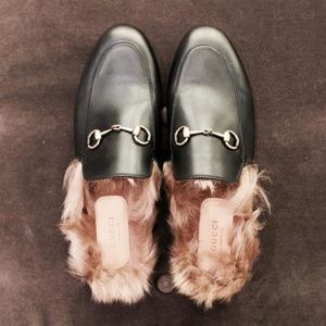 Gucci Princetown mules with fur